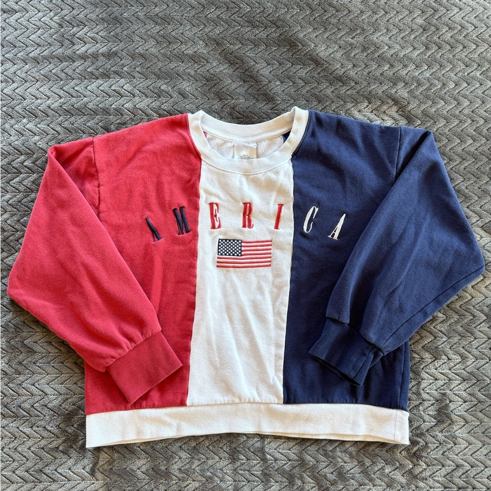 Patriotic Women's Sweatshirt - Red, White, and Blue